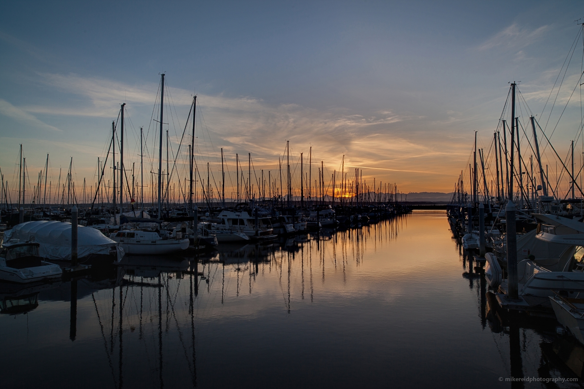 Peaceful Seattle Marina Sunset