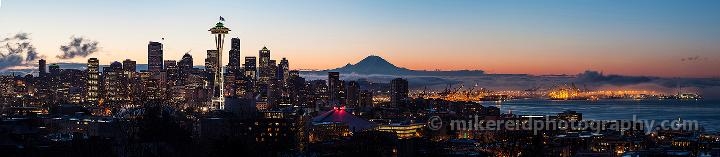 Beautiful Seattle City Sunrise Puget Sound