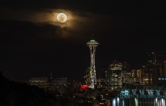 Full Moon Over Seattle To order a print please email me at  Mike Reid Photography