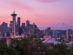 Seattle Kerry Park Dawn Pink To order a print please email me at  Mike Reid Photography : sunset, sunrise, seattle, northwest photography, dramatic, beautiful, washington, washington state photography, northwest images, seattle skyline, city of seattle, puget sound