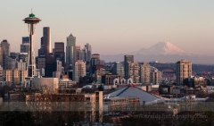 Seattle Kerry Park Sunset Rainier Space Needle To order a print please email me at  Mike Reid Photography