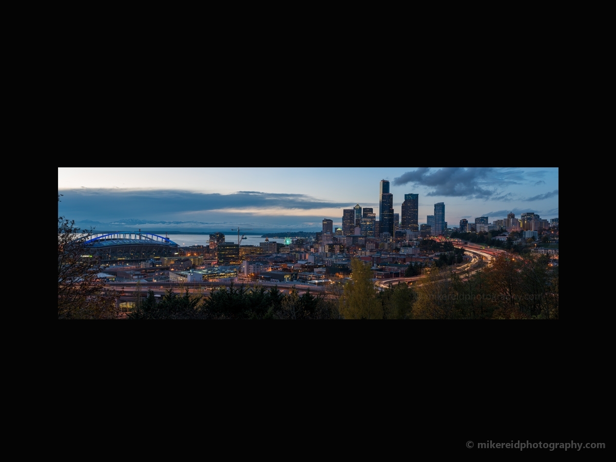 Seattle Photography Rizal Blue Hour Pano