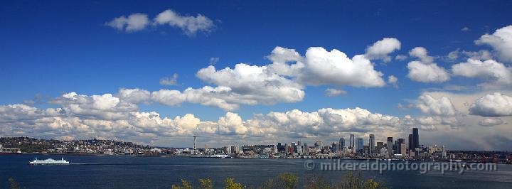 Clouds Seattle Skyline Alki Panorama