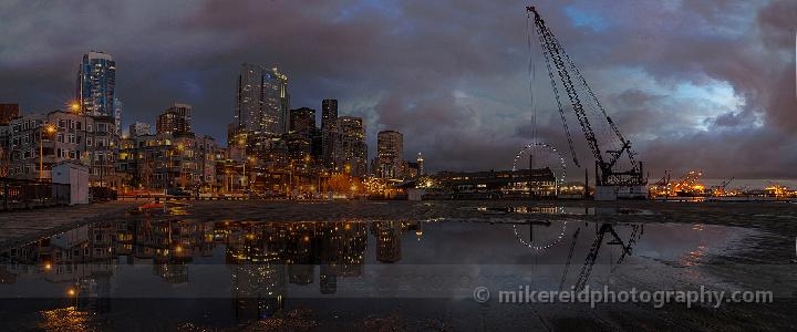 Dramatic Seattle Reflection Sunset