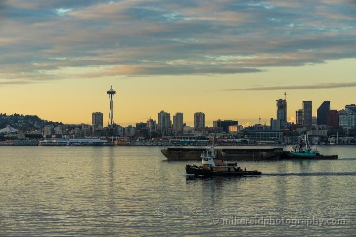 Elliott Bay Working Harbor Space Needle