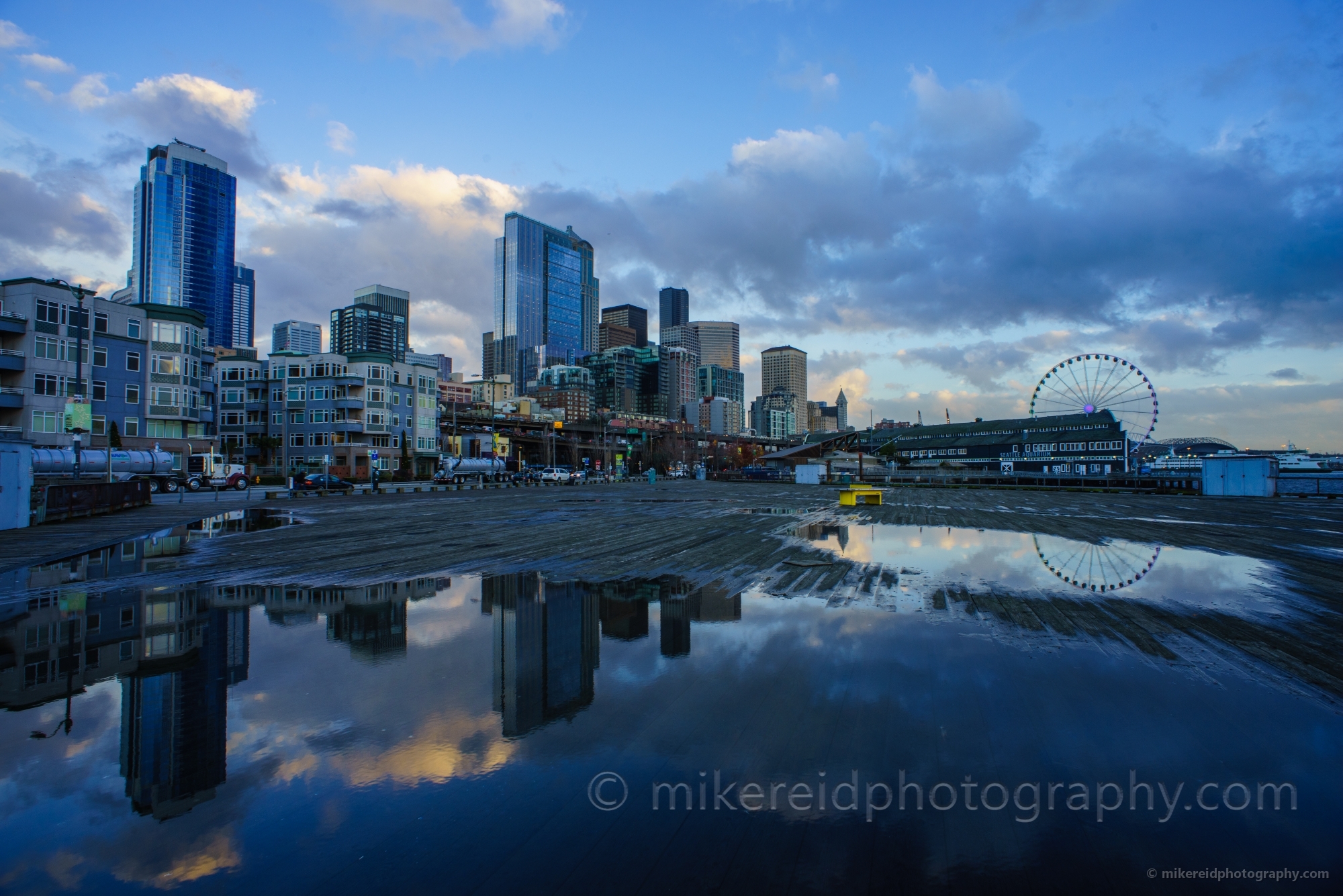 Seattle Photography City Reflection