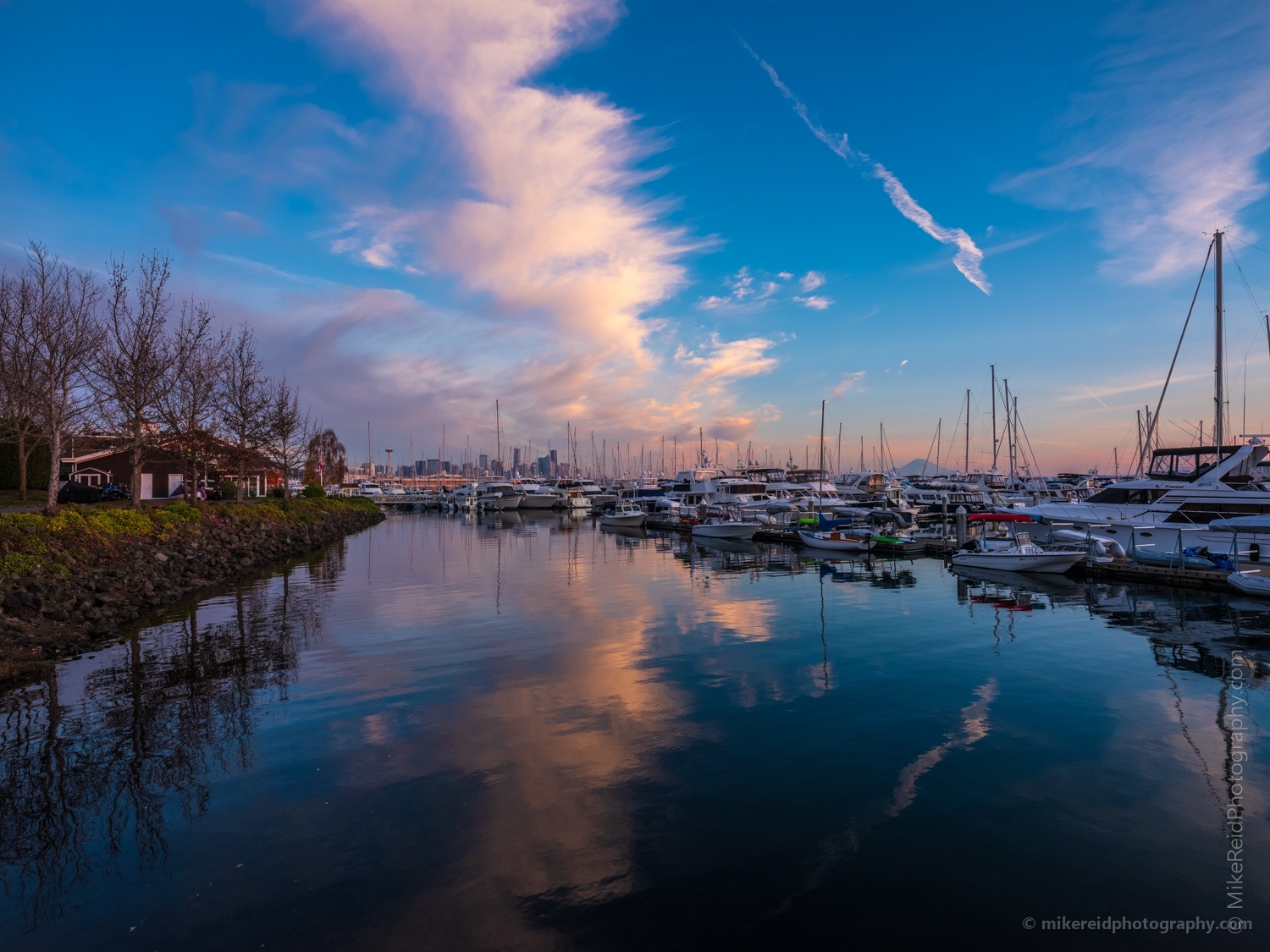 Seattle Photography Magnolia Marina Clouds Reflection
