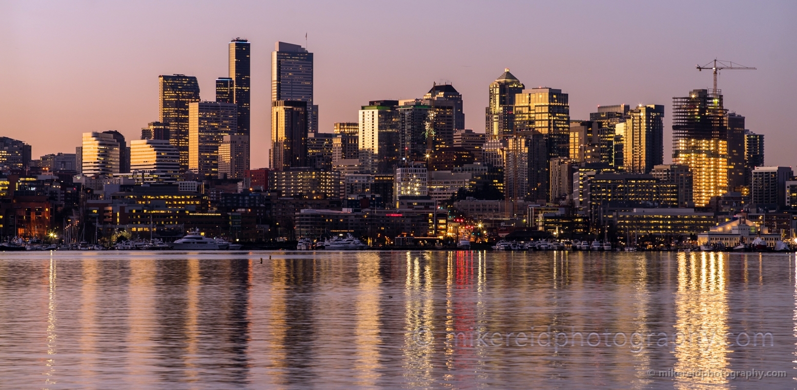 Seattle Photography Seattle Skyline Reflected in Lake Union