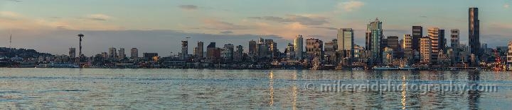 Seattle Skyline Calm Pano