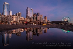 Seattle Cityscape Reflected To order a print please email me at  Mike Reid Photography : sunset, sunrise, seattle, northwest photography, dramatic, beautiful, washington, washington state photography, northwest images, seattle skyline, city of seattle, puget sound, aerial san juan islands