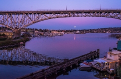Seattle Full Moonrise over Fremont and the Ship Canal To order a print please email me at  Mike Reid Photography : sunset, sunrise, seattle, northwest photography, dramatic, beautiful, washington, washington state photography, northwest images, seattle skyline, city of seattle, puget sound, aerial san juan islands, reid, mike reid photography