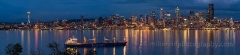 Seattle Skyline Night Reflection from Alki  I love Hamilton Viewpoint Park in West Seattle with the views it provides of the Seattle skyline especially at night. To order a print please email me at  Mike Reid Photography : sunset, sunrise, seattle, northwest photography, dramatic, beautiful, washington, washington state photography, northwest images, seattle skyline, city of seattle, puget sound, aerial san juan islands, alki, west seattle