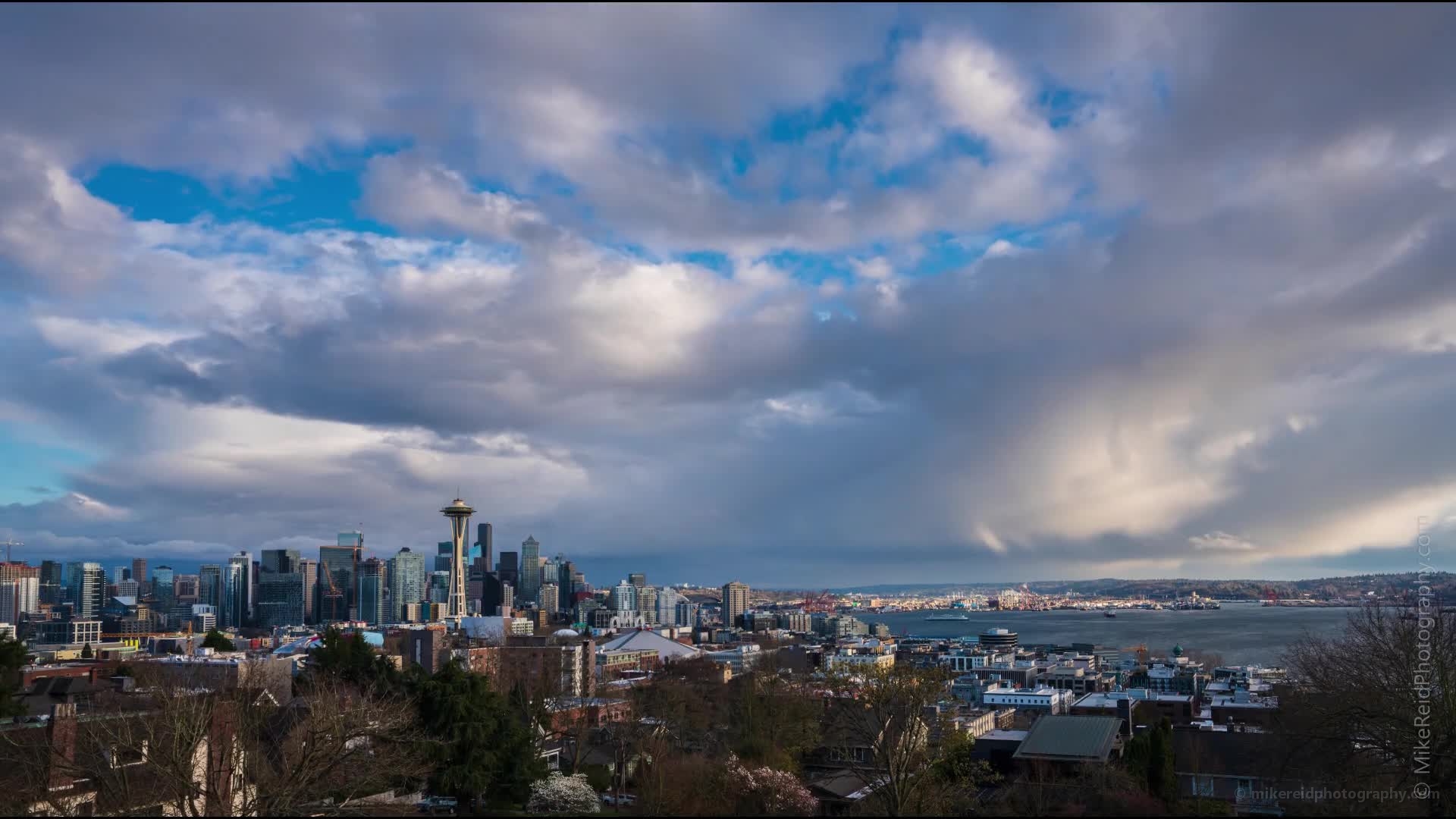 Clouds Across Seattle Timelapse Video