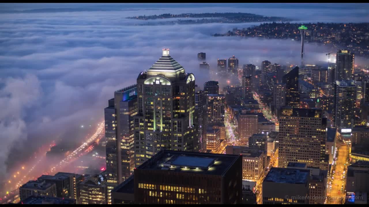 Seattle Fog Moving In Time Lapse