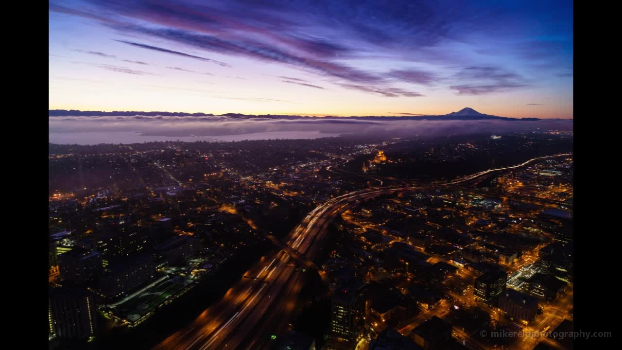 Seattle sunrise 21mm Timelapse Video