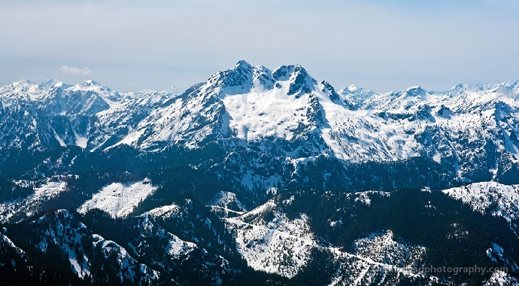 Brothers Olympic Mountains Aerial