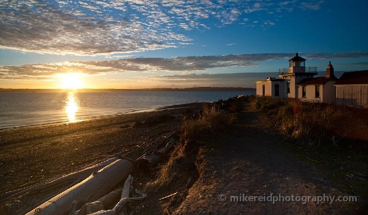 Discovery Park Lighthouse Sunset  Evening