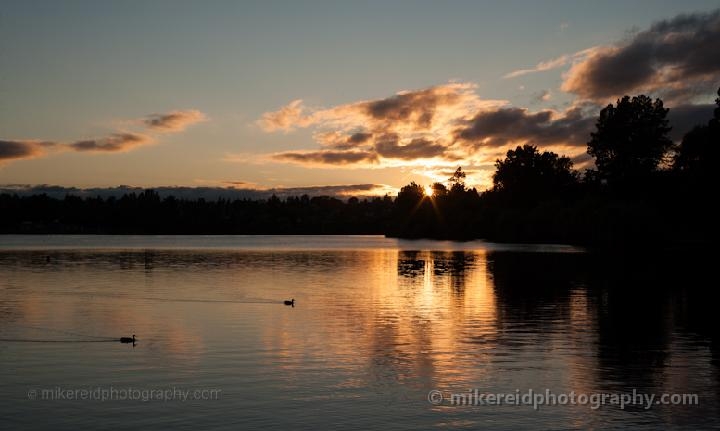 Fiery Greenlake Sunset