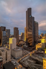 Columbia Center Golden Light To order a print please email me at  Mike Reid Photography : sunset, sunrise, seattle, northwest photography, dramatic, beautiful, washington, washington state photography, northwest images, seattle skyline, city of seattle, puget sound, aerial san juan islands