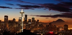Seattle Mount Rainier Fog Space Needle Cityscape Dramatic.jpg