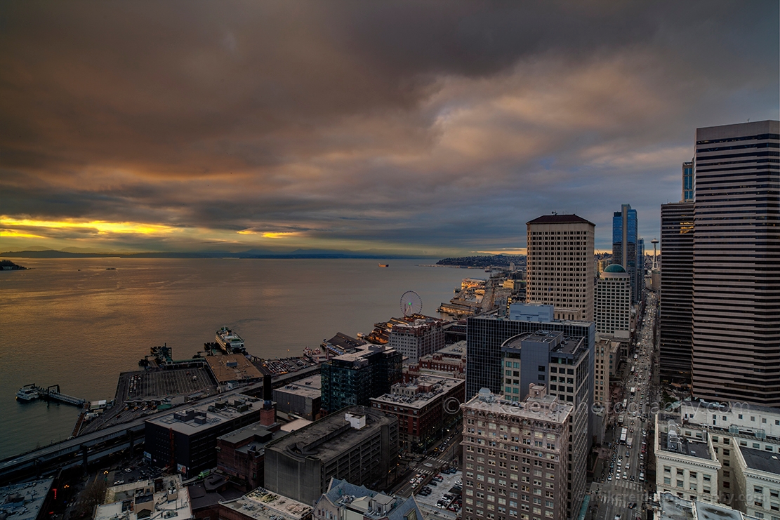 Dark Seattle Elliott Bay 