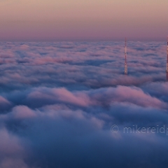 Needle Above the Clouds To order a print please email me at  Mike Reid Photography : seattle, sky view observatory, svo, zeiss lenses, columbia center, urban, sunrise, fog, sunset, puget sound, elliott bay, space needle, northwest, washington, rainier, baker, ferry