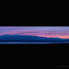Olympics Sunset To order a print please email me at  Mike Reid Photography : seattle, sky view observatory, svo, zeiss lenses, columbia center, urban, sunrise, fog, sunset, puget sound, elliott bay, space needle, northwest, washington, rainier, baker, ferry
