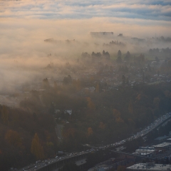 Seattle Photography Fog Layers of Beacon Hill To order a print please email me at  Mike Reid Photography : seattle, sky view observatory, svo, zeiss lenses, columbia center, urban, sunrise, fog, sunset, puget sound, elliott bay, space needle, northwest, washington, rainier