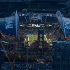 Seattle Photography Seahawks Game From Above To order a print please email me at  Mike Reid Photography : seattle, sky view observatory, svo, zeiss lenses, columbia center, urban, sunrise, fog, sunset, puget sound, elliott bay, space needle, northwest, washington, rainier, baker, ferry, seattle storm