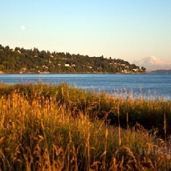 Discovery Park and Mount Rainier To order a print please email me at  Mike Reid Photography : sunset, sunrise, seattle, northwest photography, dramatic, beautiful, washington, washington state photography, northwest images, seattle skyline, city of seattle, puget sound, aerial san juan islands
