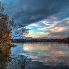 Deep Blues Seattle  Greenlake Sunset To order a print please email me at  Mike Reid Photography