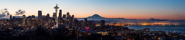 Beautiful Seattle City Sunrise Puget Sound