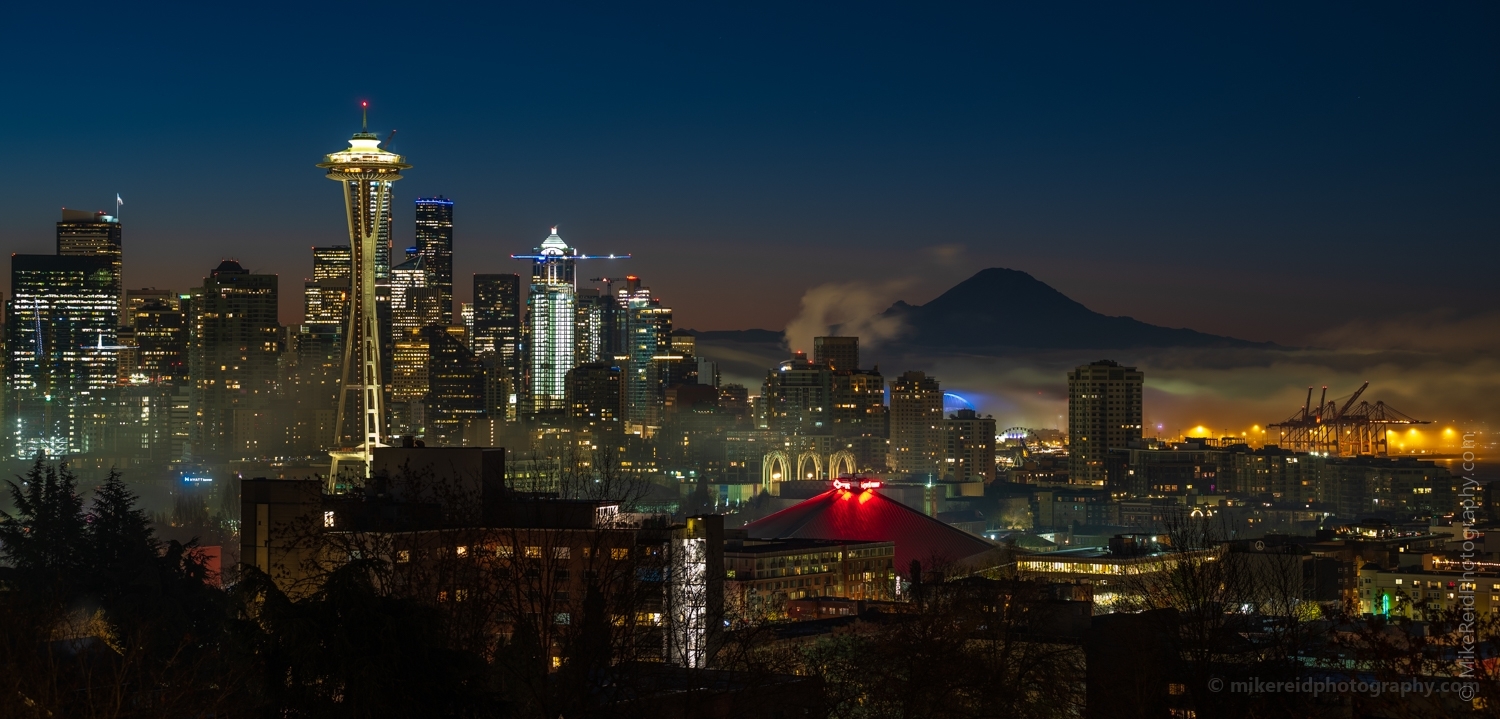 Seattle Kerry Park Photography Night Clouds City 2