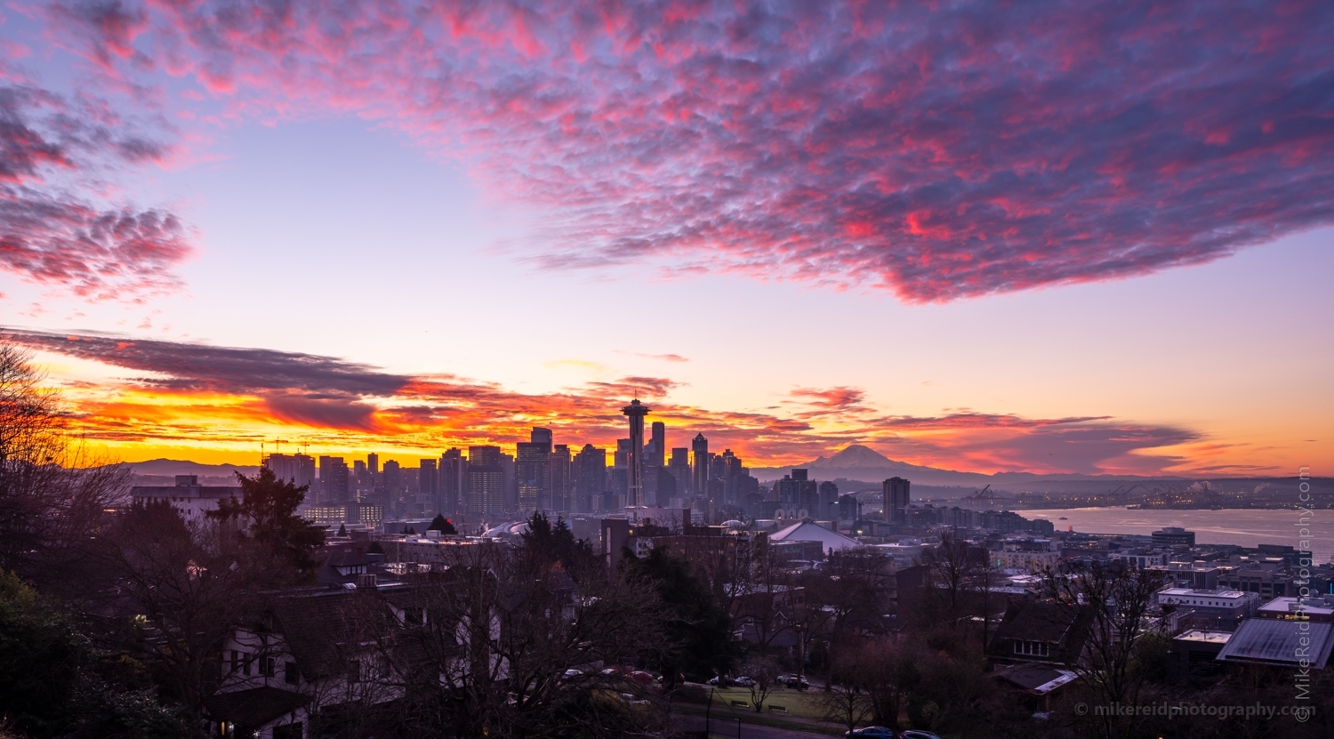 Seattle Kerry Park Photography Sunrise Colors Curve