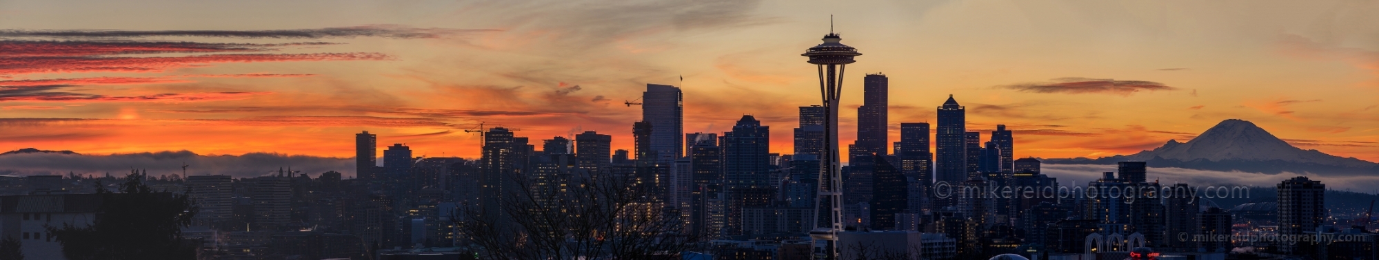 Seattle Sunrise Panorama from Kerry Park