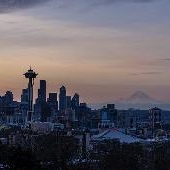 Seattle Sunrise Panorama from Queen Anne and Kerry Park.jpg