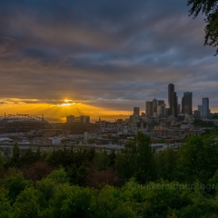 Seattle Photography City Evening Sunstar from Rizal To order a print please email me at  Mike Reid Photography : sunset, sunrise, seattle, northwest photography, dramatic, beautiful, washington, washington state photography, northwest images, seattle skyline, city of seattle, puget sound, aerial san juan islands, reid, mike reid photography