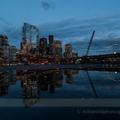 Blue Evening Cityscape To order a print please email me at  Mike Reid Photography : sunset, sunrise, seattle, northwest photography, dramatic, beautiful, washington, washington state photography, northwest images, seattle skyline, city of seattle, puget sound, aerial san juan islands, reid, mike reid photography