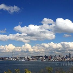 Clouds Seattle Skyline Alki Panorama To order a print please email me at  Mike Reid Photography