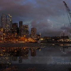 Dramatic Seattle Reflection Sunset To order a print please email me at  Mike Reid Photography : sunset, sunrise, seattle, northwest photography, dramatic, beautiful, washington, washington state photography, northwest images, seattle skyline, city of seattle, puget sound, aerial san juan islands