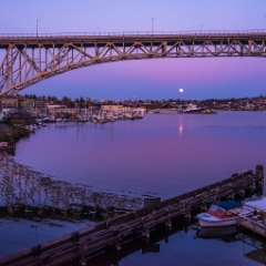 Seattle Full Moonrise over Fremont and the Ship Canal To order a print please email me at  Mike Reid Photography : sunset, sunrise, seattle, northwest photography, dramatic, beautiful, washington, washington state photography, northwest images, seattle skyline, city of seattle, puget sound, aerial san juan islands, reid, mike reid photography