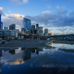 Seattle Photography City Reflection To order a print please email me at  Mike Reid Photography