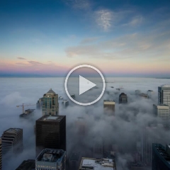 Seattle Fog Sunrise To order a print please email me at  Mike Reid Photography