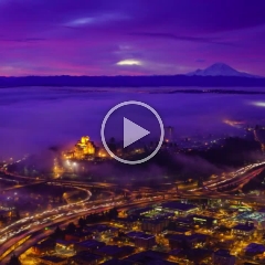 Seattle Sky View Observatory Foggy Sunrise Time Lapse To order a print please email me at  Mike Reid Photography