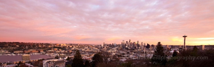 Seattle Sunset Pano Photography