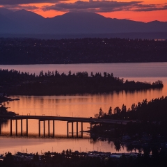 Lake Washington Sunset and I90 Bridge from Somerset To order a print please email me at  Mike Reid Photography : sunset, sunrise, seattle, northwest photography, dramatic, beautiful, washington, washington state photography, northwest images, seattle skyline, city of seattle, puget sound, aerial san juan islands