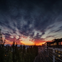 Rails to the Sunset To order a print please email me at  Mike Reid Photography : sunset, sunrise, seattle, northwest photography, dramatic, beautiful, washington, washington state photography, northwest images, seattle skyline, city of seattle, puget sound, aerial san juan islands, bell harbor
