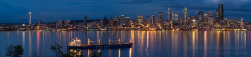 Seattle Skyline Night Reflection from Alki2 I love Hamilton Viewpoint Park in West Seattle with the views it provides of the Seattle skyline especially at night.