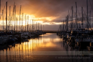 Shilshole Golden Sunset Potential for a burning sunset along the mountains insisted I drive out to the Marina.