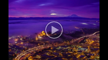 Seattle Sky View Observatory Foggy Sunrise Time Lapse.mp4